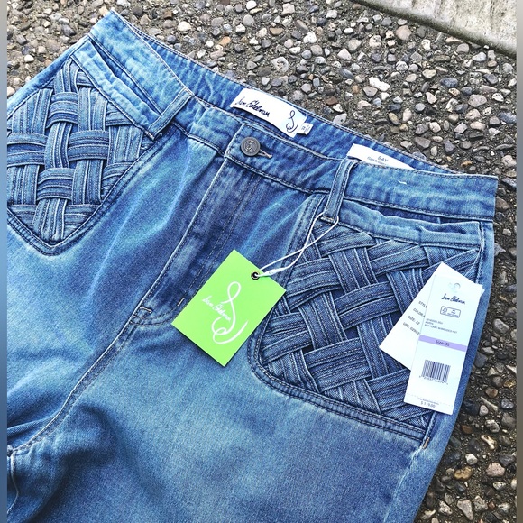 👯♀️ ✨HP✨ 🆕 HIGH WAIST FLARE Denim Jeans by Sam Edelman Size 32 - Picture 8 of 16
